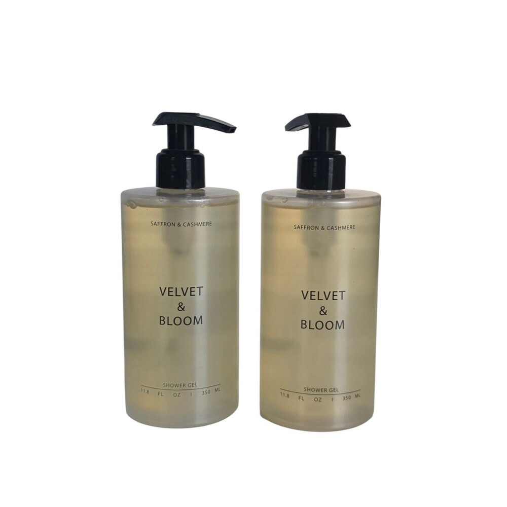 Velvet & Bloom Saffron & Cashmere Shower Gel 11.8 fl oz ~2pk